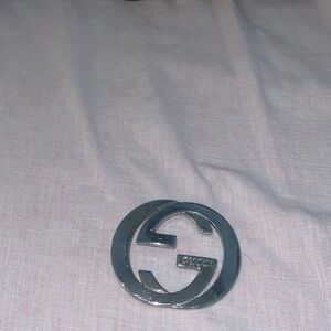 Gucci Silver Monogram Belt